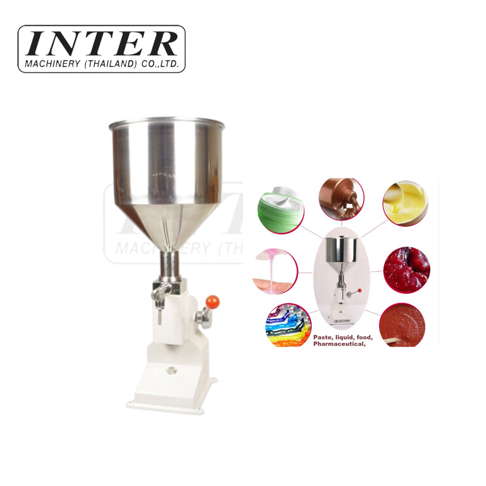 เครื่องบรรจุของเหลวกึ่งอัตโนมัติ รุ่น A03