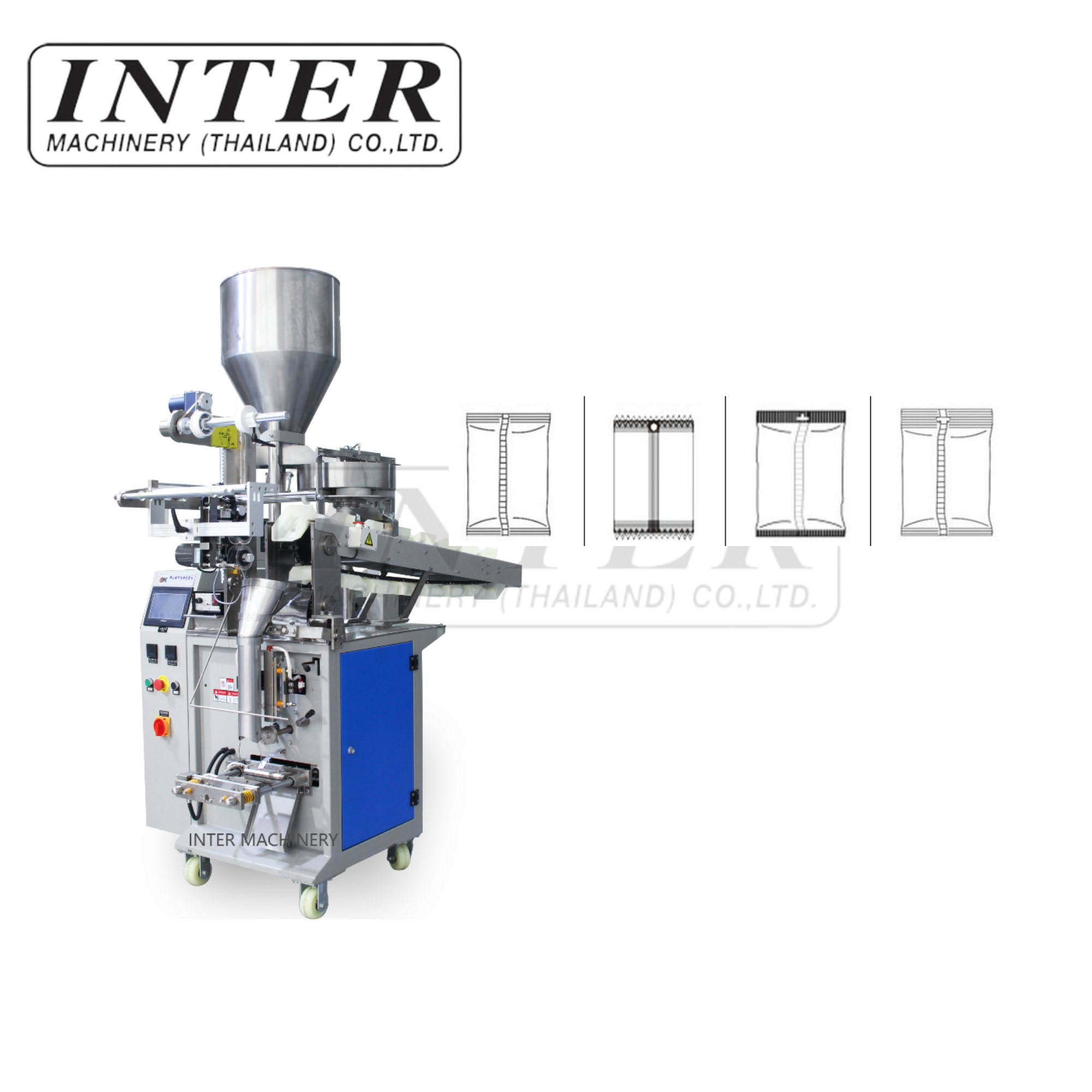 เครื่องบรรจุเม็ด/ผงเม็ดแบบกึ่งอัตโนมัติ ระบบถังโซ่ลำเลียง รุ่น SK-L320-B