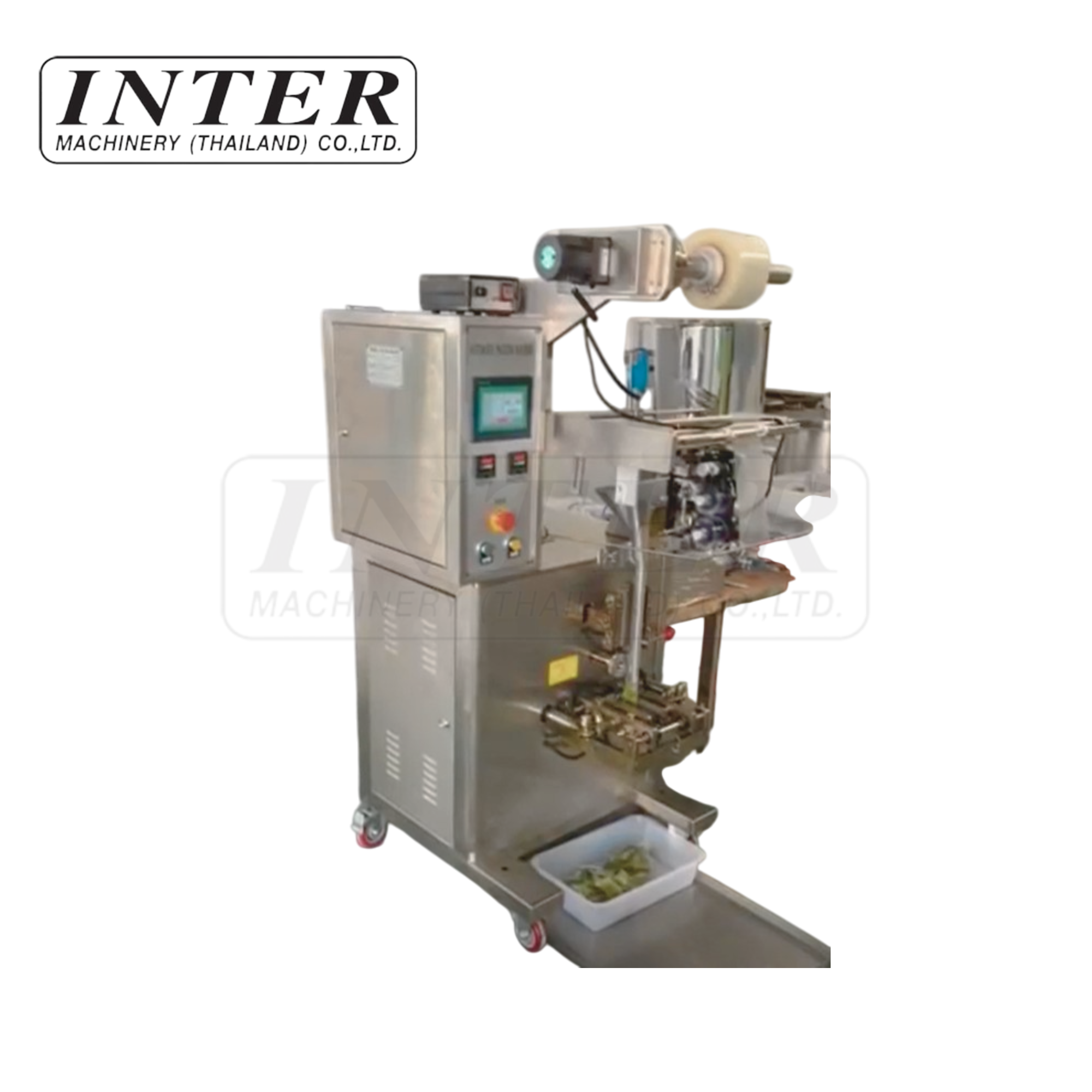 เครื่องบรรจุแนวตั้งอัตโนมัติ รุ่น HXL-K100 + เครื่องบรรจุของเหลว รุ่น G1WGD