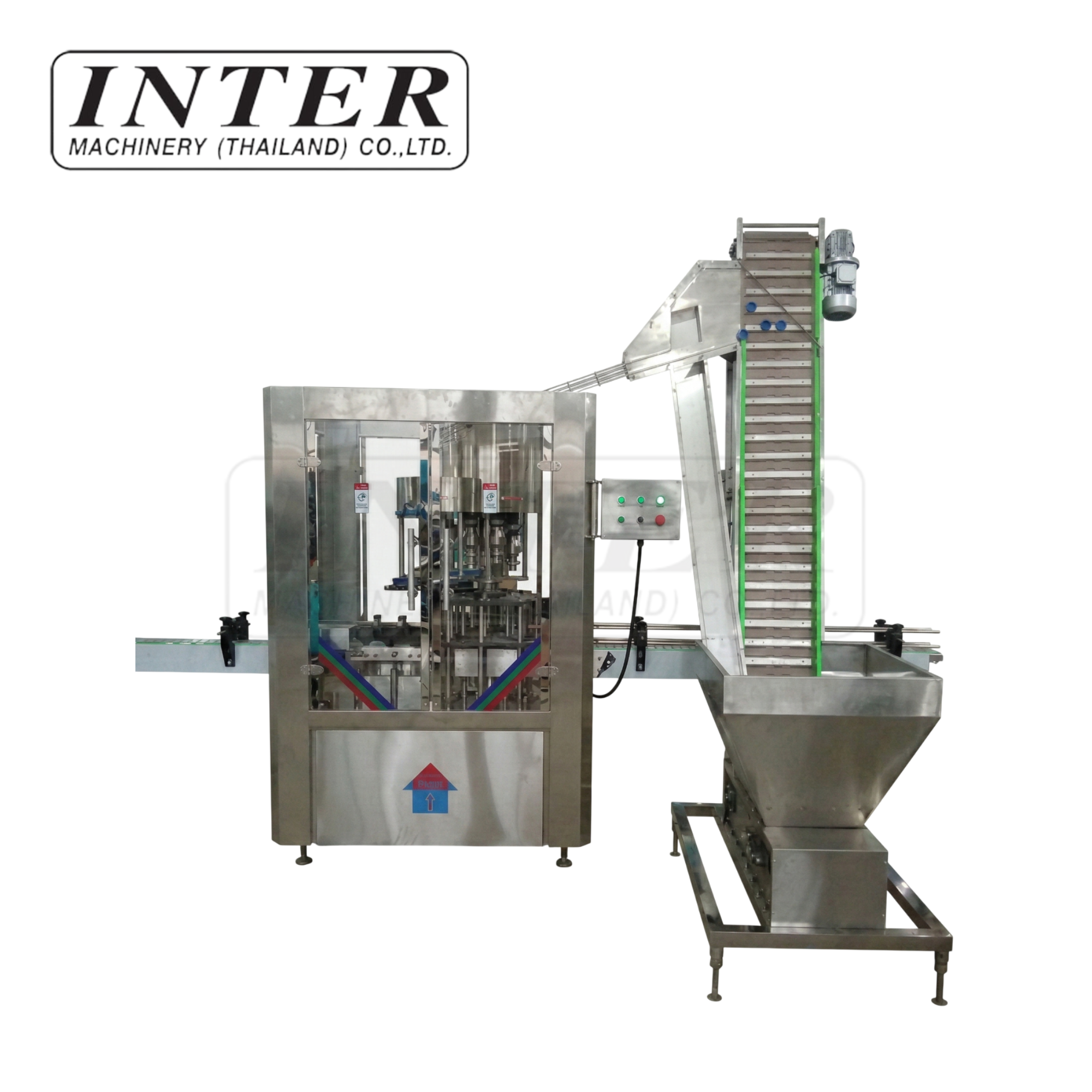 เครื่องขันฝาอัตโนมัติแบบ 6 หัว (FXZ-6) พร้อมสานพานลำเลียงฝา