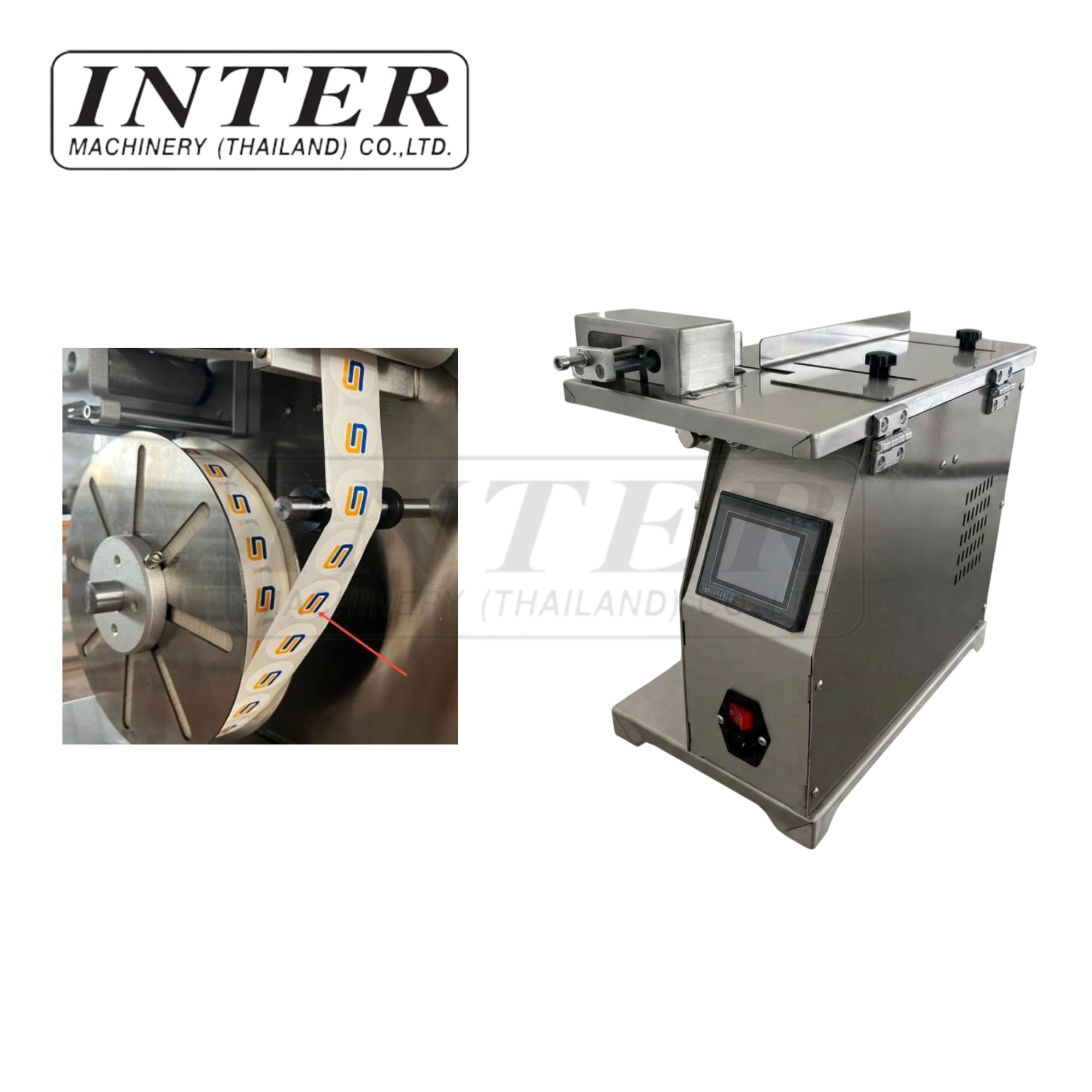 เครื่องติดสติ๊กเกอร์ เข้ามุม