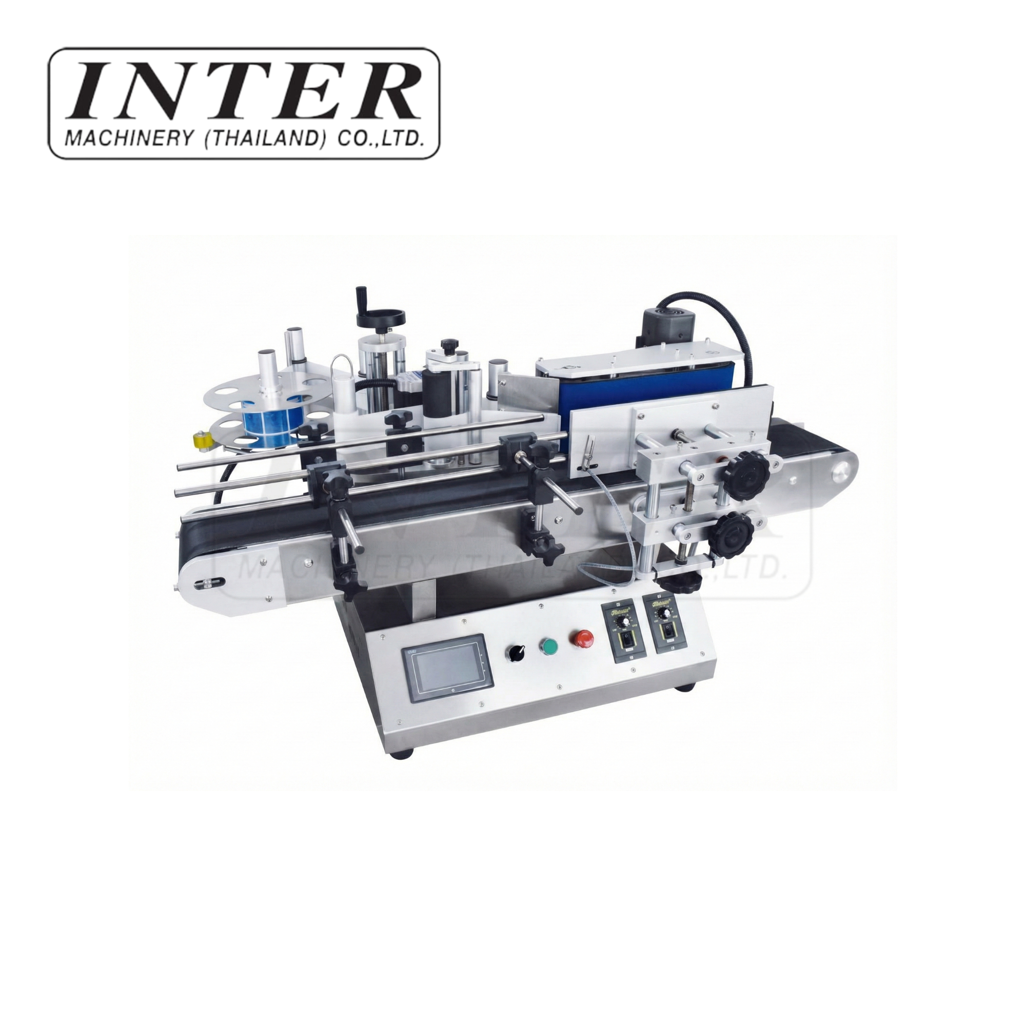 เครื่องติดสติ๊กเกอร์ รุ่น MT-100 เครื่องติดฉลากขวดกลมแบบตั้งโต๊ะ