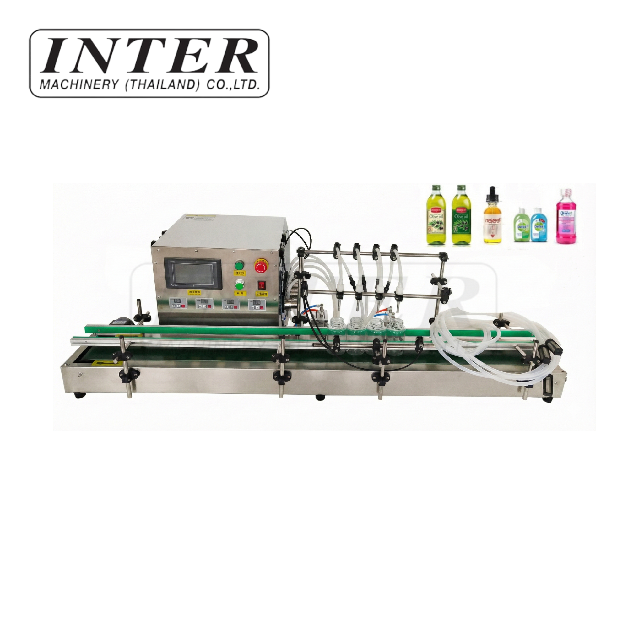 เครื่องบรรจุของเหลวอัตโนมัติแบบหัวฉีด 4 หัว ระบบปั๊มแม่เหล็ก รุ่น GX-4