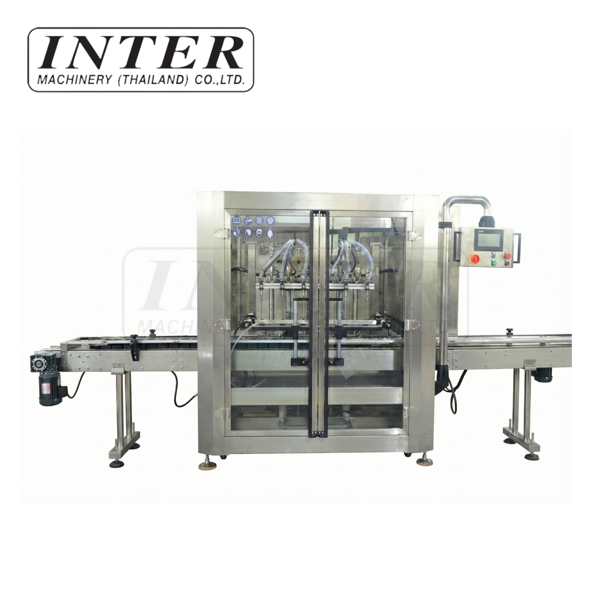 เครื่องบรรจุของเหลวแบบลูกสูบ 6 หัวบรรจุ รุ่น RF-GSF-6