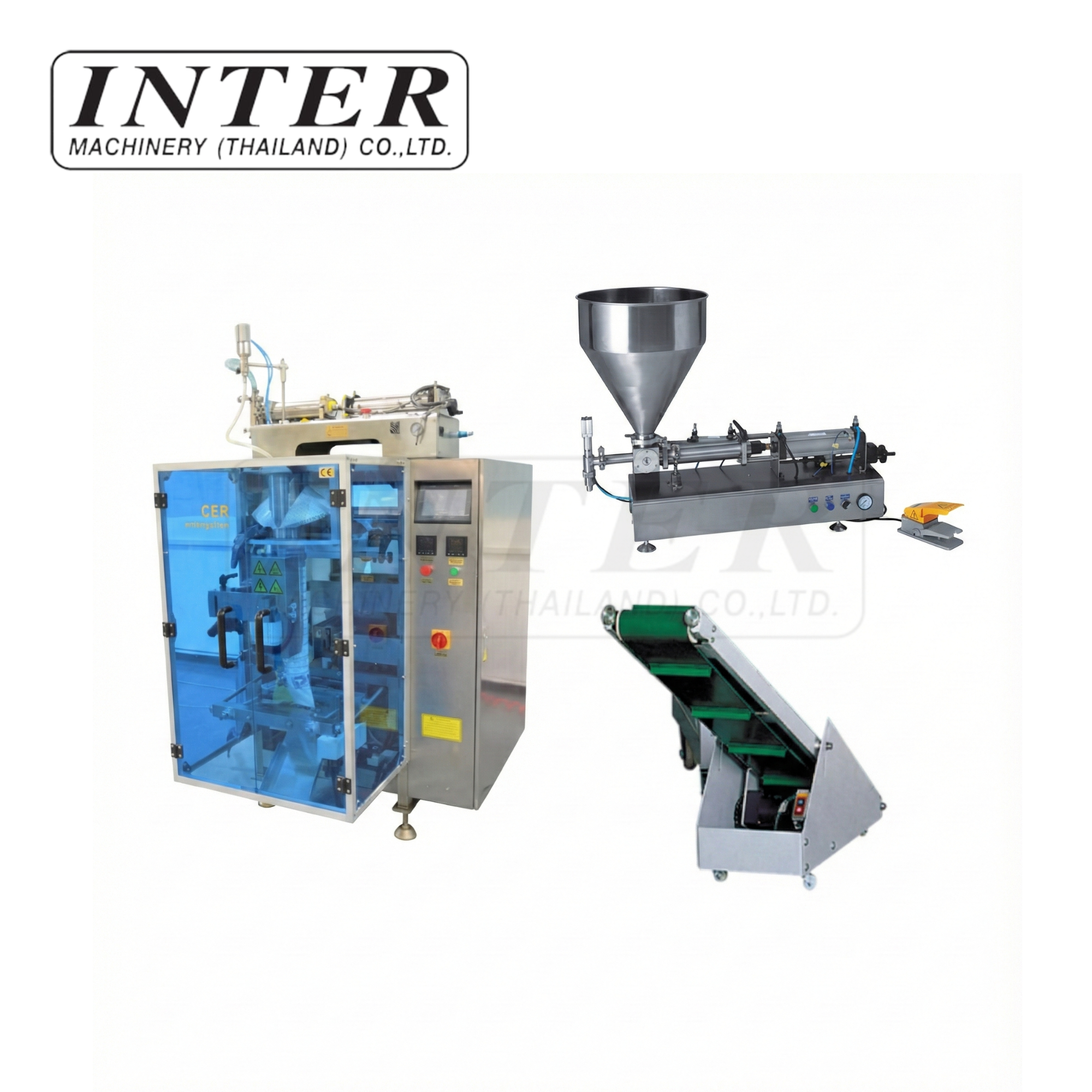 เครื่องบรรจุแนวตั้ง พร้อมระบบจ่ายของเหลวด้วยปั๊ม รุ่น OMW-320Y