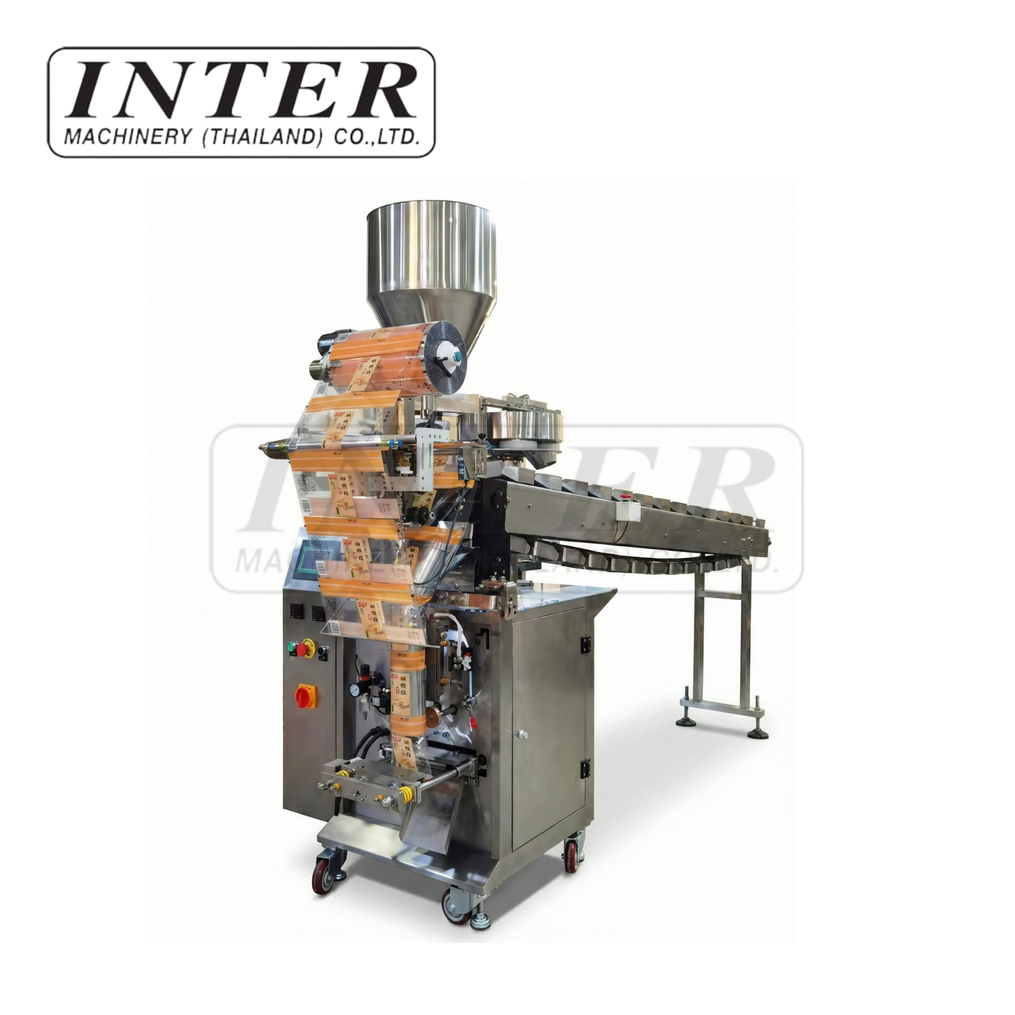 เครื่องบรรจุเม็ด/ผงเม็ดแบบกึ่งอัตโนมัติ ระบบถังโซ่ลำเลียง รุ่น SK-L320-B